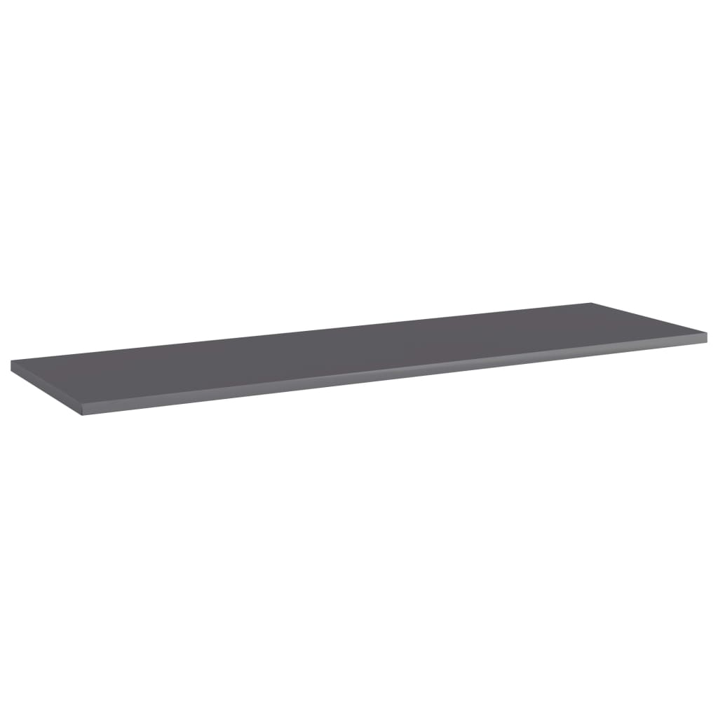 Wandschappen 4 st 100x30x1,5 cm spaanplaat hoogglans grijs