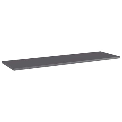 Wandschappen 4 st 100x30x1,5 cm spaanplaat hoogglans grijs