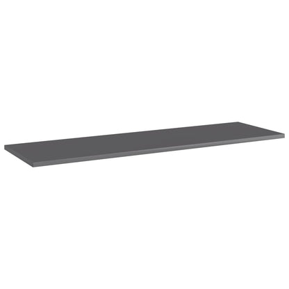 Wandschappen 8 st 100x30x1,5 cm spaanplaat hoogglans grijs