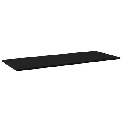 Wandschappen 4 st 100x40x1,5 cm spaanplaat zwart