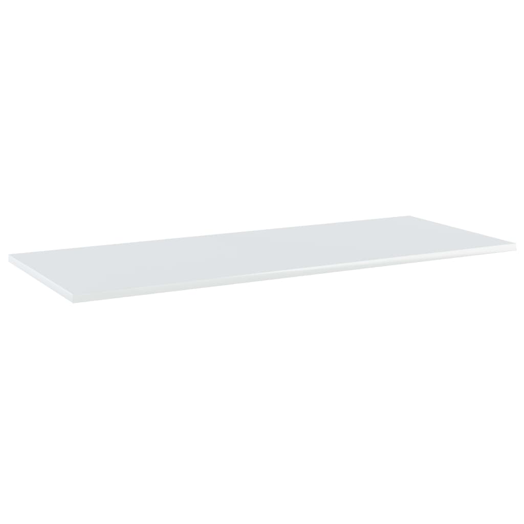 Wandschappen 4 st 100x40x1,5 cm bewerkt hout hoogglans wit