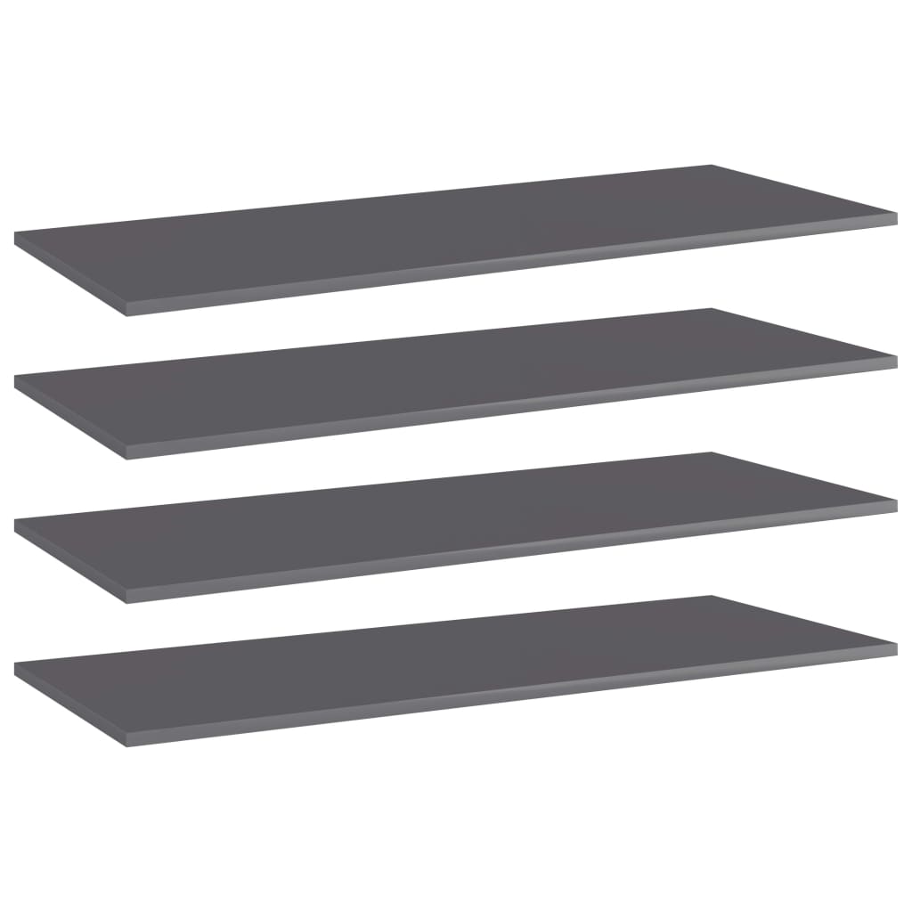 Wandschappen 100X40X1,5 Cm Spaanplaat Hoogglans Grijs 4