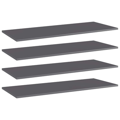 Wandschappen 100X40X1,5 Cm Spaanplaat Hoogglans Grijs 4