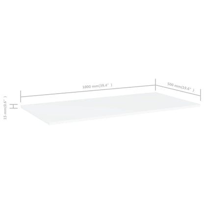 Wandschappen 4 st 100x50x1,5 cm bewerkt hout wit