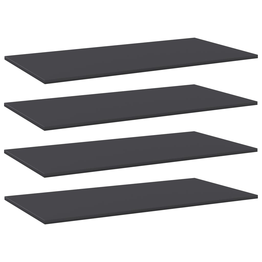 Wandschappen 4 St 100X50X1,5 Cm Spaanplaat Grijs Grijs 4