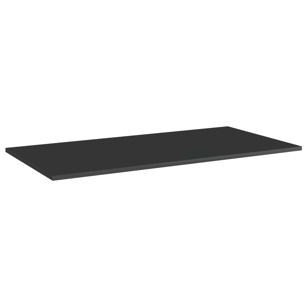 Wandschappen 4 st 100x50x1,5 cm spaanplaat hoogglans zwart