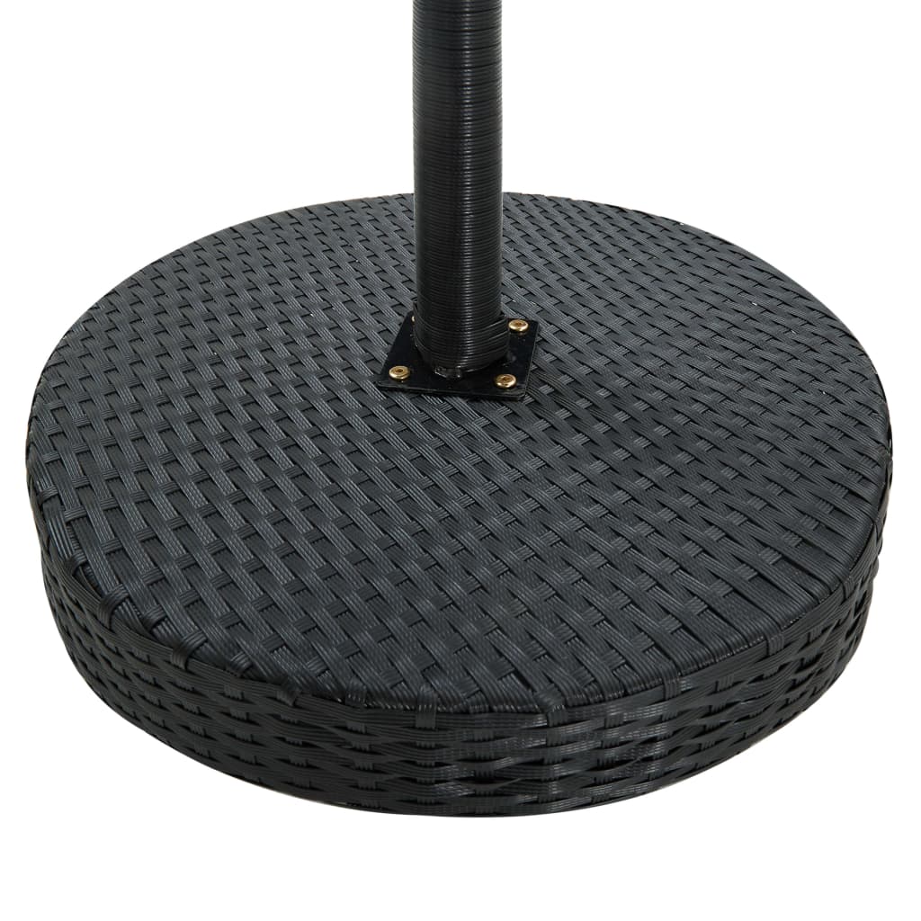 3-Delige Tuinbarset Met Kussens Poly Rattan Zwart