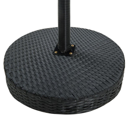 3-Delige Tuinbarset Met Kussens Poly Rattan Zwart