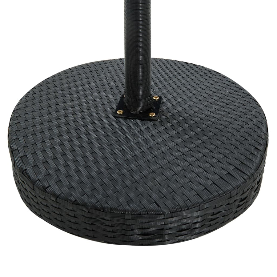 3-Delige Tuinbarset Met Kussens Poly Rattan Zwart