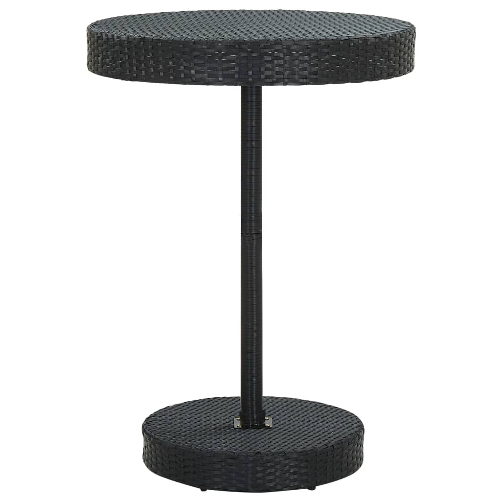 -Delige Tuinbarset Met Kussens Poly Rattan 5 Zwart