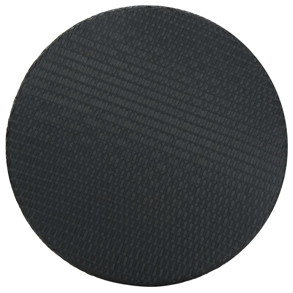 -Delige Tuinbarset Met Kussens Poly Rattan 5 Zwart