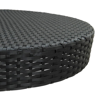 -Delige Tuinbarset Met Kussens Poly Rattan 5 Zwart