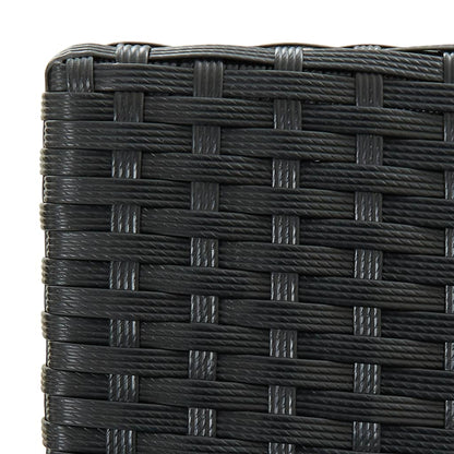 3-Delige Tuinbarset Met Kussens Poly Rattan Zwart