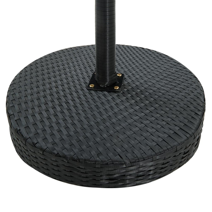 3-Delige Tuinbarset Met Kussens Poly Rattan Zwart