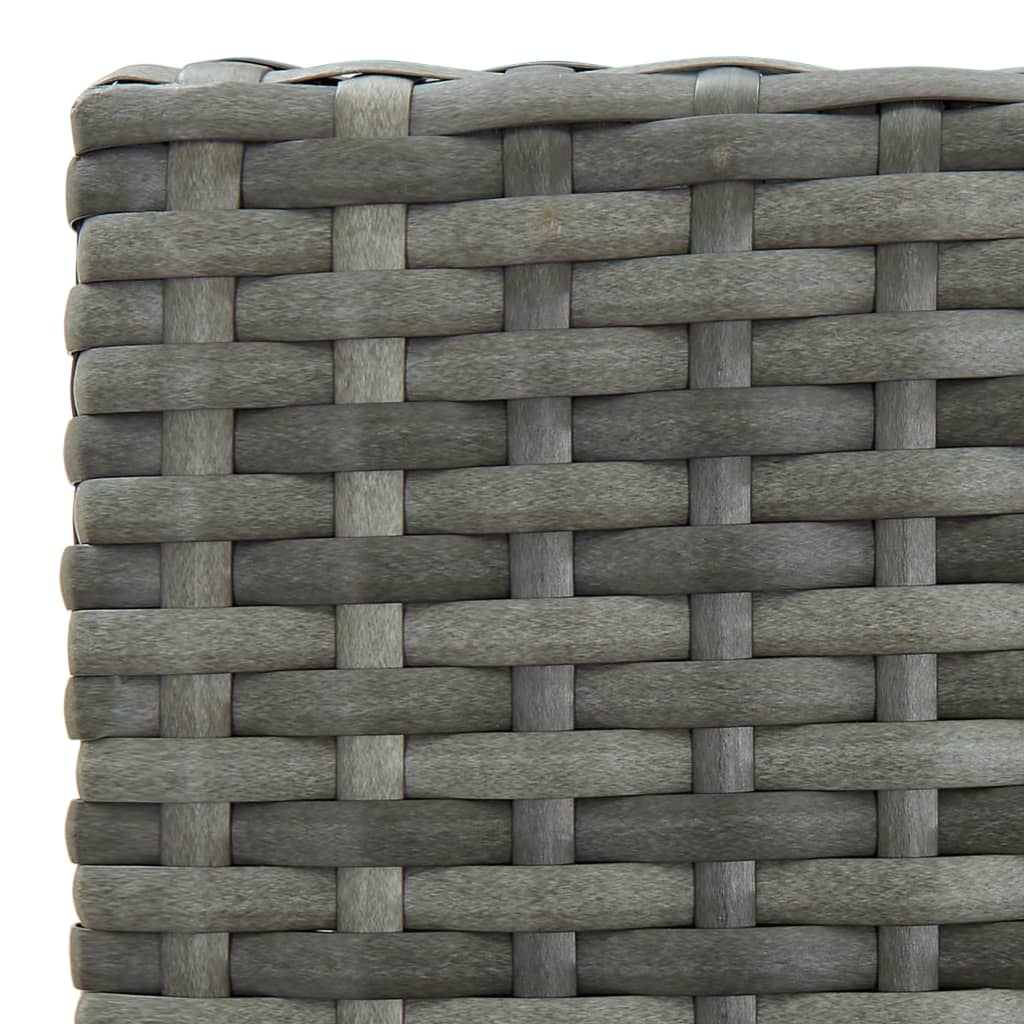 -Delige Tuinbarset Met Kussens Poly Rattan 3 Grijs