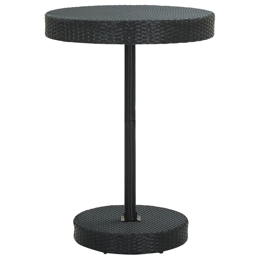 -Delige Tuinbarset Met Kussens Poly Rattan 5 Zwart