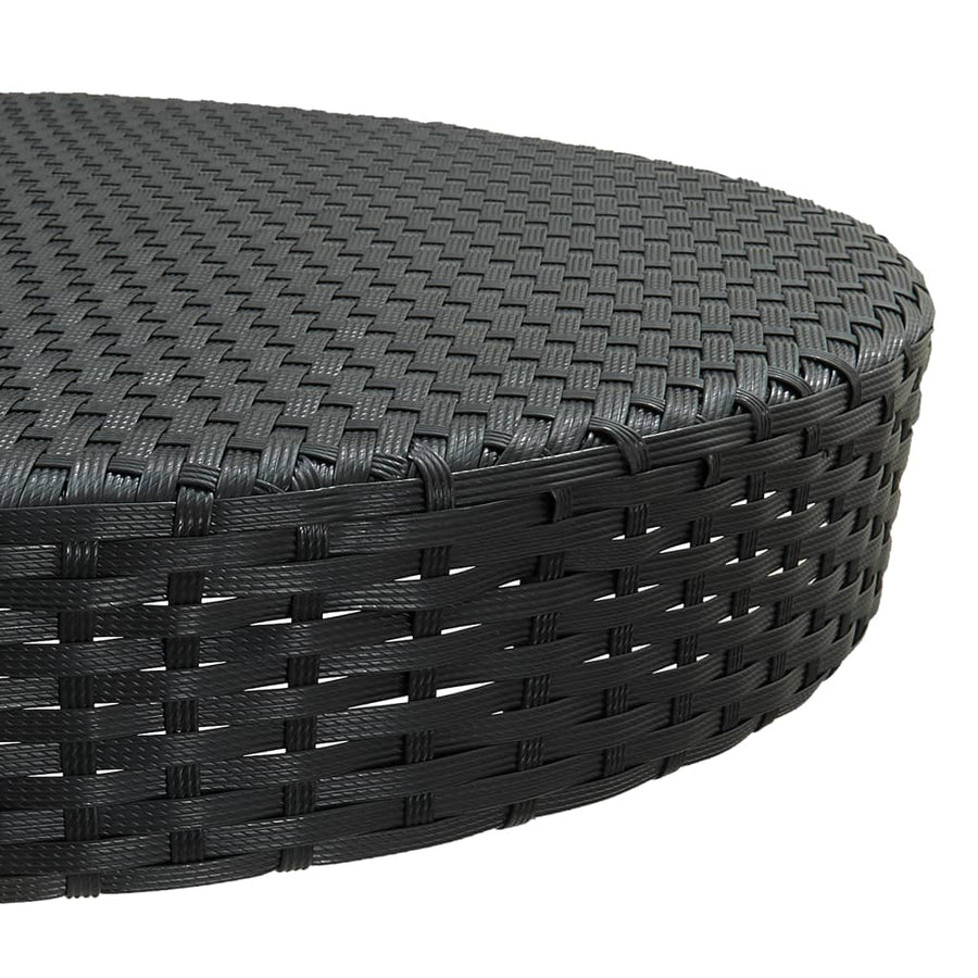 -Delige Tuinbarset Met Kussens Poly Rattan 5 Zwart