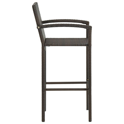 -Delige Tuinbarset Poly Rattan 5 Bruin