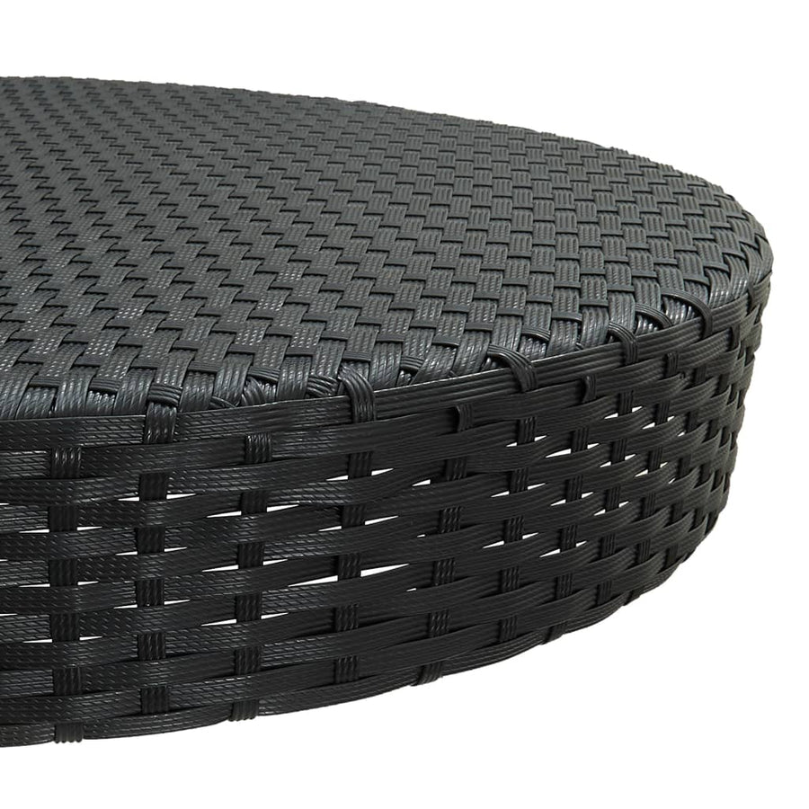-Delige Tuinbarset Poly Rattan 5 Zwart