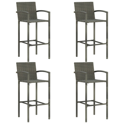 -Delige Tuinbarset Poly Rattan 5 Grijs