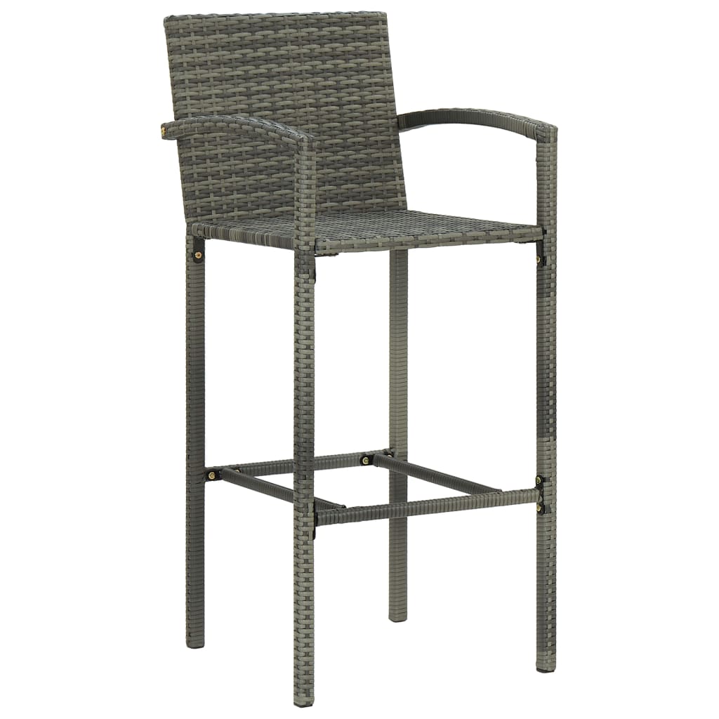 -Delige Tuinbarset Poly Rattan 5 Grijs