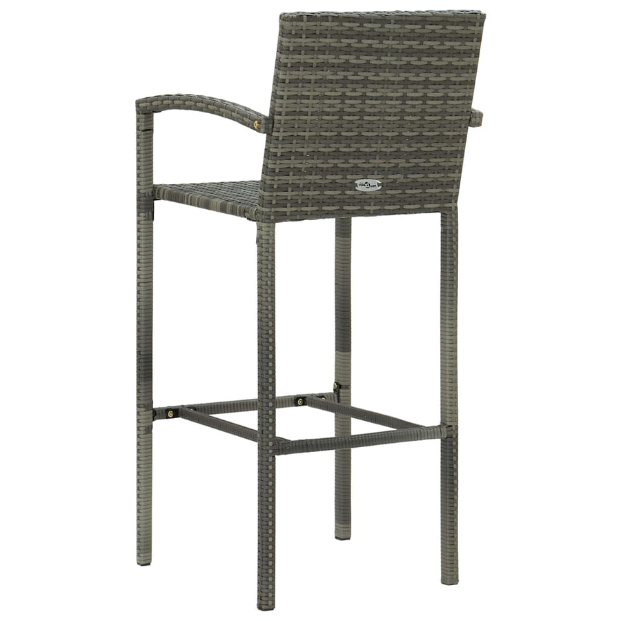 -Delige Tuinbarset Poly Rattan 5 Grijs