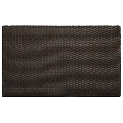 5-delige Tuinbarset met kussens poly rattan bruin 5 100 cm tafellengte