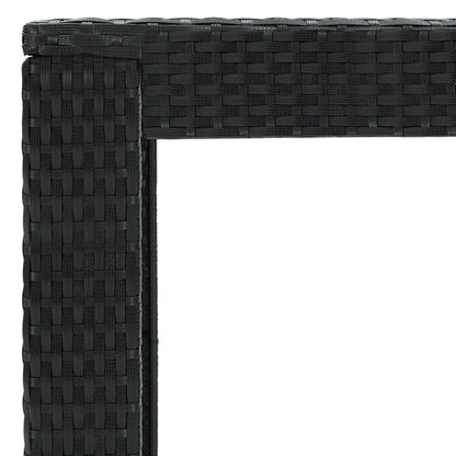 5-delige Tuinbarset met kussens poly rattan zwart 5 100 cm tafellengte