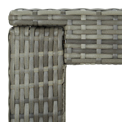 -Delige Tuinbarset Met Kussens Poly Rattan Grijs 5 100 cm tafellengte