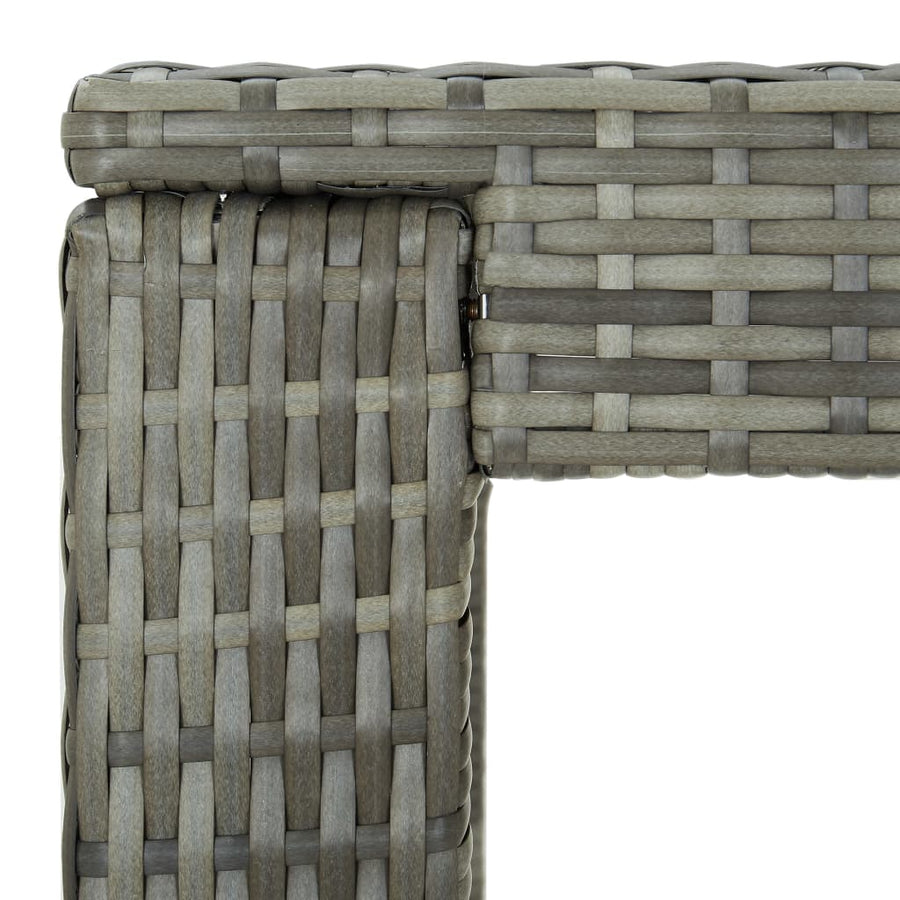 -Delige Tuinbarset Met Kussens Poly Rattan Grijs 5 100 cm tafellengte