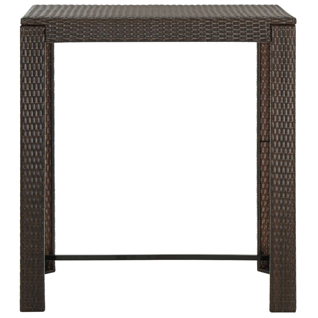 Tuinbarset met kussens poly rattan 7 100 cm tafellengte