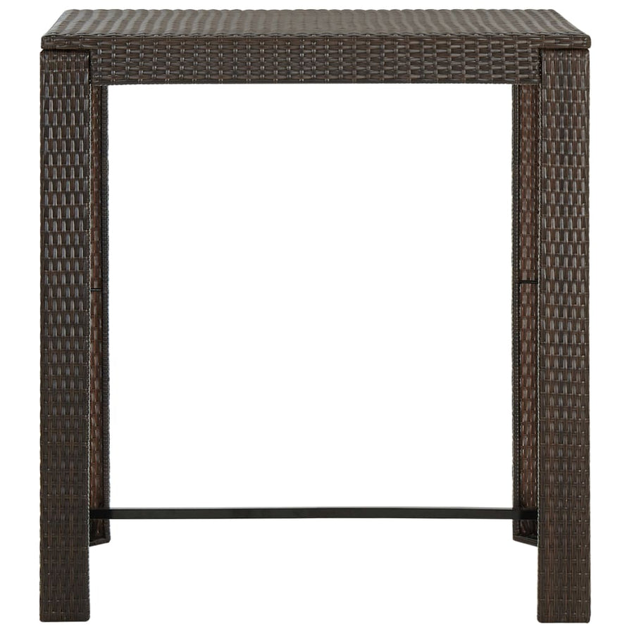 Tuinbarset met kussens poly rattan 7 100 cm tafellengte