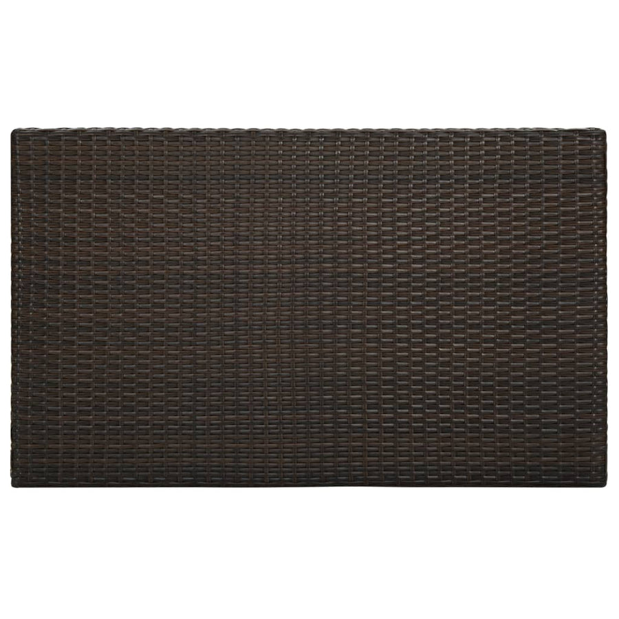 Tuinbarset met kussens poly rattan 7 100 cm tafellengte