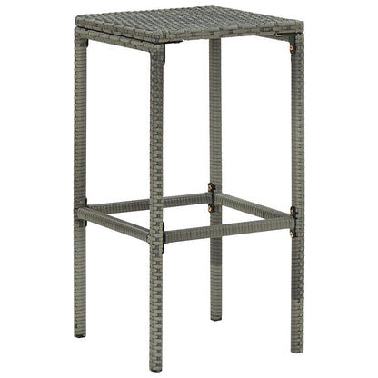 7-delige Tuinbarset met kussens poly rattan grijs 7 100 cm tafellengte