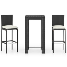 3-Delige Tuinbarset Met Kussens Poly Rattan 2