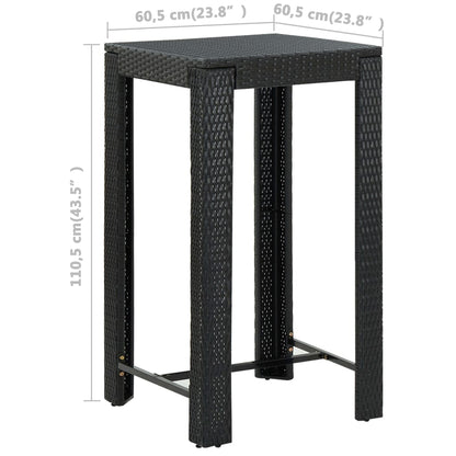 3-Delige Tuinbarset Met Kussens Poly Rattan 2