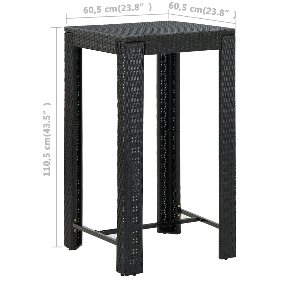 5-Delige Tuinbarset Met Kussens Poly Rattan 4