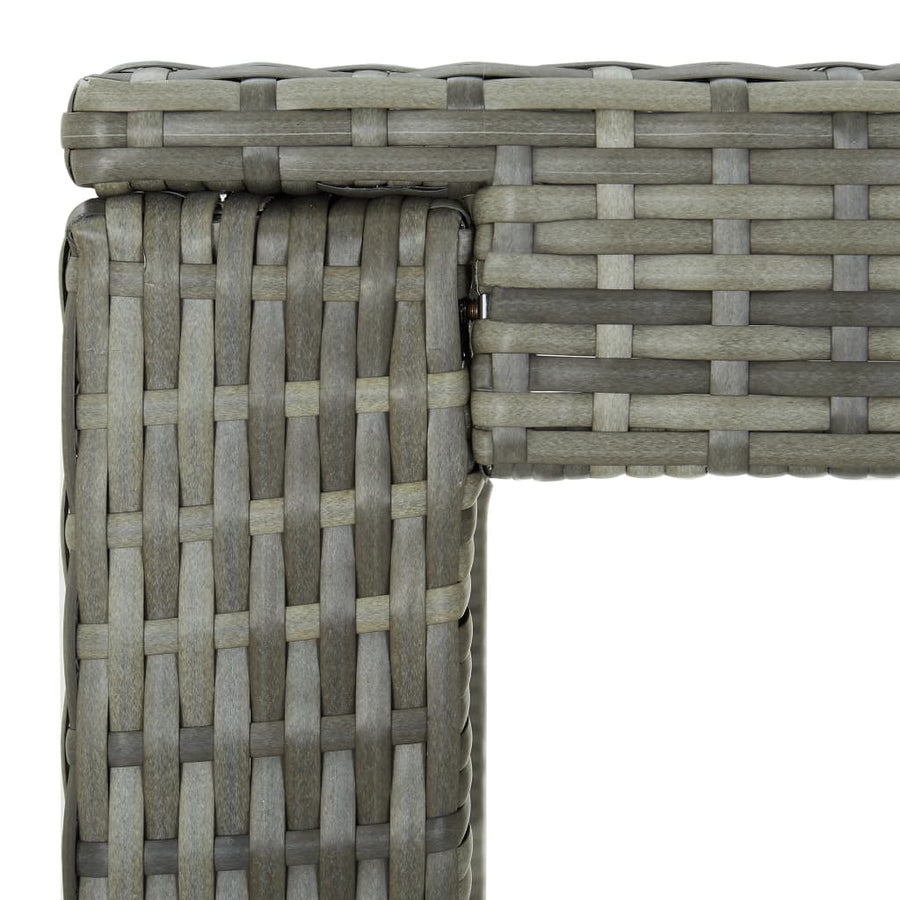 -Delige Tuinbarset Met Kussens Poly Rattan Grijs 5 100 cm tafellengte