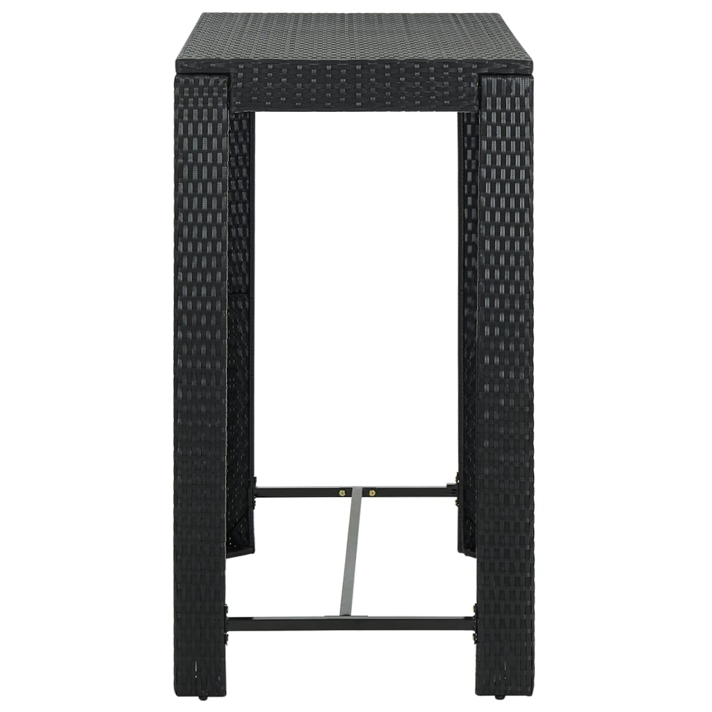 Tuinbarset met kussens poly rattan 7 100 cm tafellengte