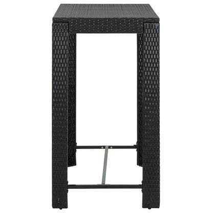 Tuinbarset met kussens poly rattan 7 100 cm tafellengte
