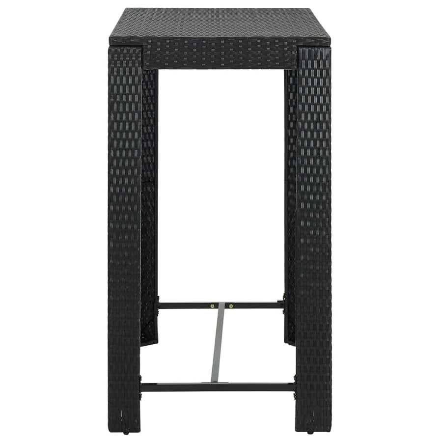 Tuinbarset met kussens poly rattan 7 100 cm tafellengte