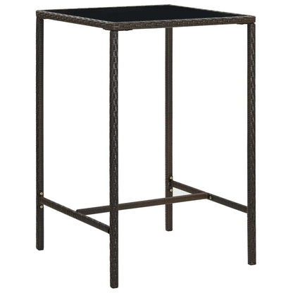 -Delige Tuinbarset Met Kussens Poly Rattan 3 Bruin