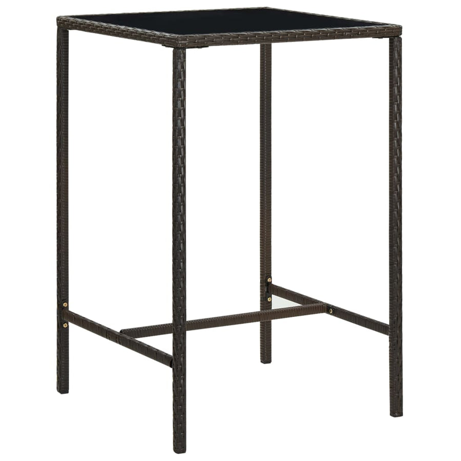 -Delige Tuinbarset Met Kussens Poly Rattan 3 Bruin
