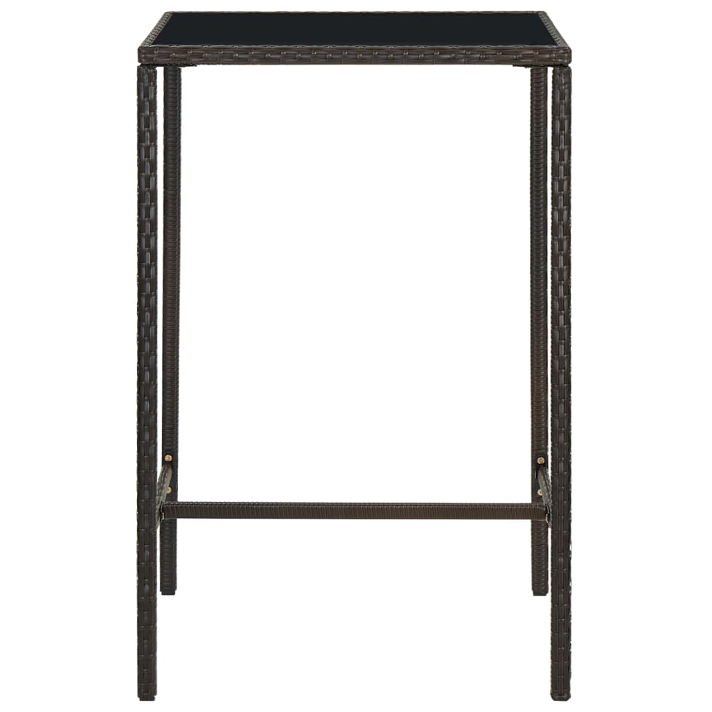 -Delige Tuinbarset Met Kussens Poly Rattan 3 Bruin