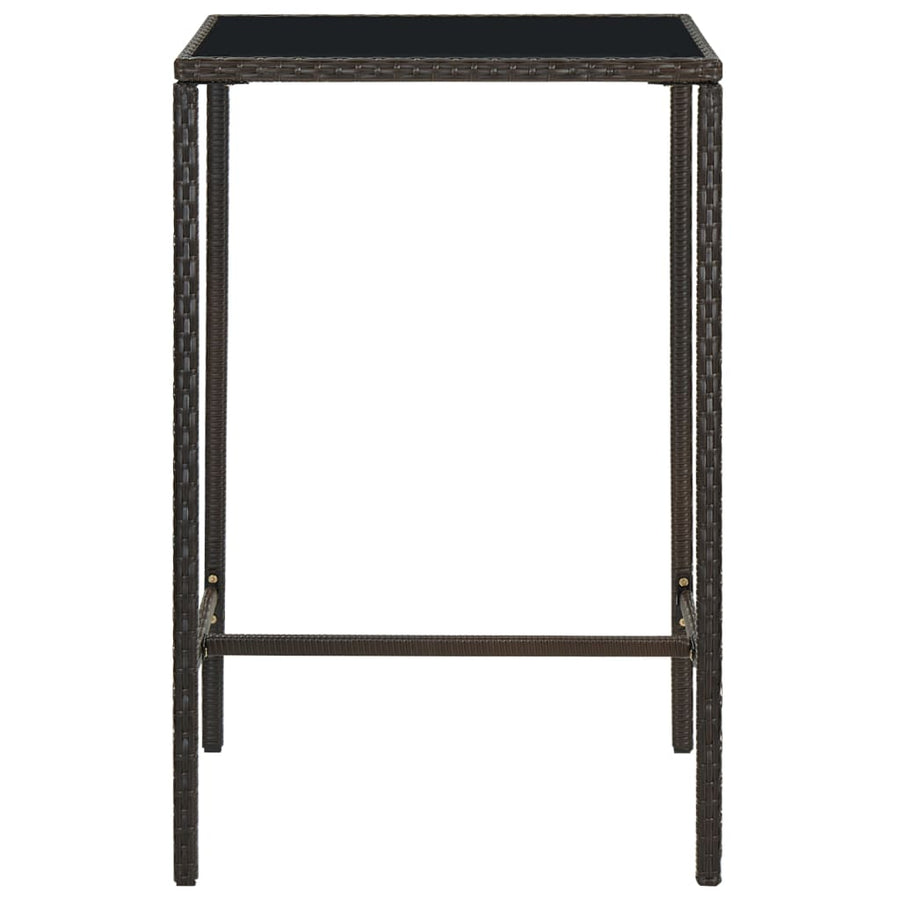 -Delige Tuinbarset Met Kussens Poly Rattan 3 Bruin