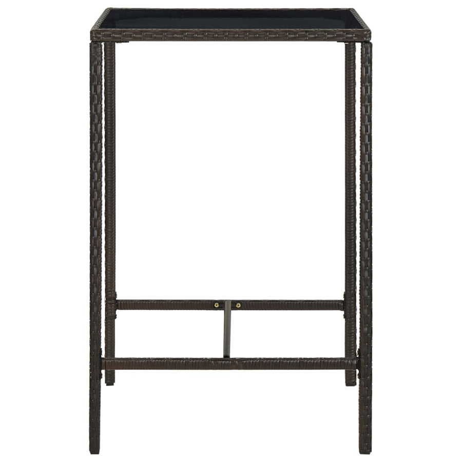 -Delige Tuinbarset Met Kussens Poly Rattan 3 Bruin