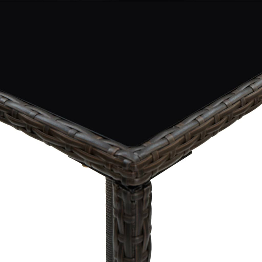 -Delige Tuinbarset Met Kussens Poly Rattan 3 Bruin