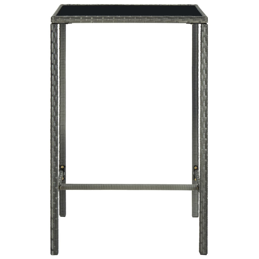 -Delige Tuinbarset Met Kussens Poly Rattan 3 Grijs
