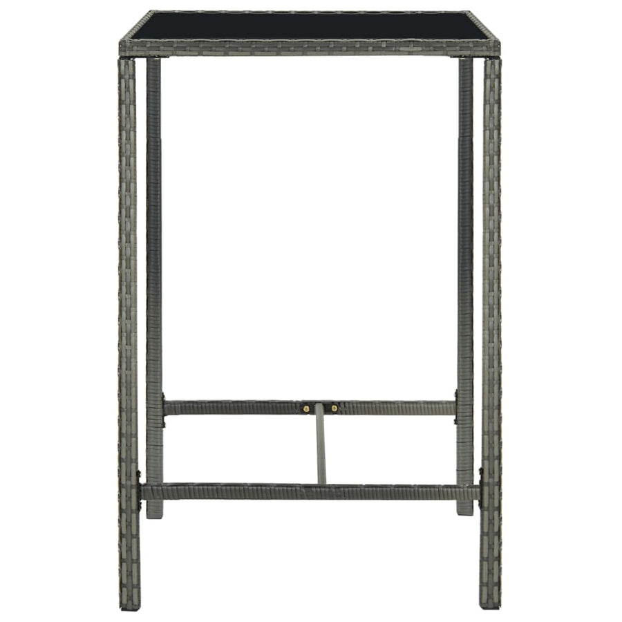 -Delige Tuinbarset Met Kussens Poly Rattan 5 Grijs