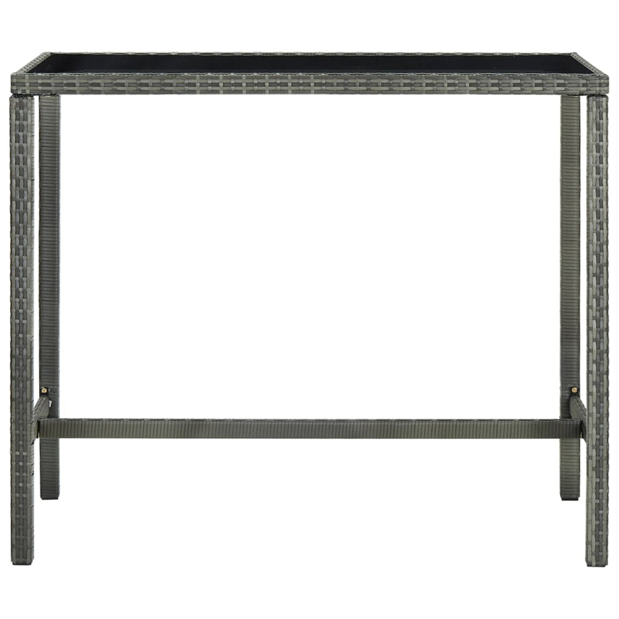 -Delige Tuinbarset Met Kussens Poly Rattan 7 Grijs